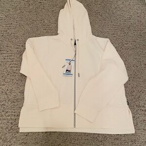Women’s DKNY Ottoman Full Zip Cream Color